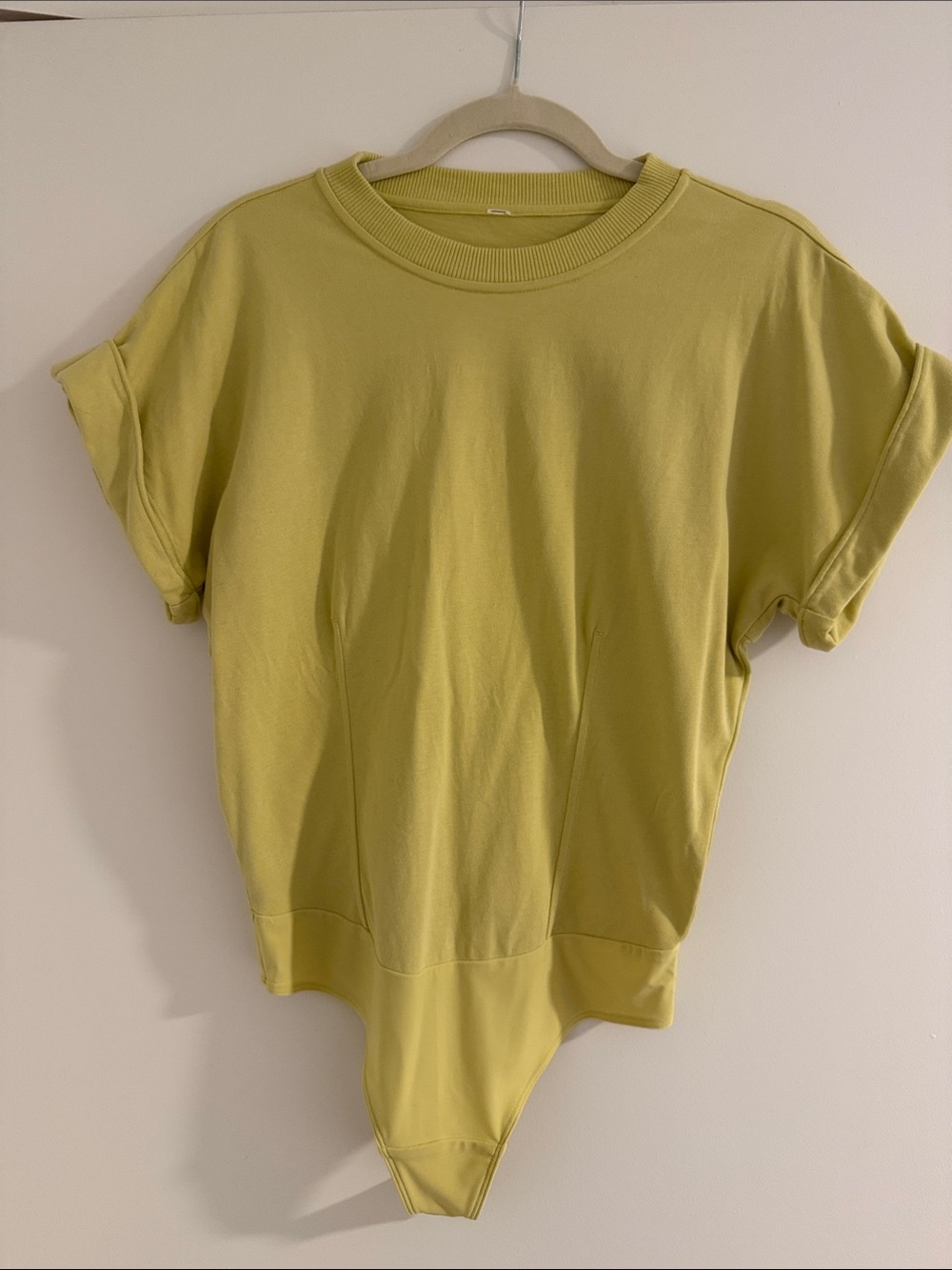 Lululemon Lime Green Short Sleeve Bodysuit Top